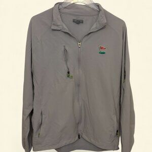 Peter Millar Women’s Full Zip Golf Jacket L Gray LACC Embroidered Logo